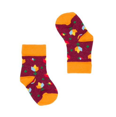 Niemowlęce skarpety w rozmiarze 20-25 z kolekcji holenderskiej w tulipany