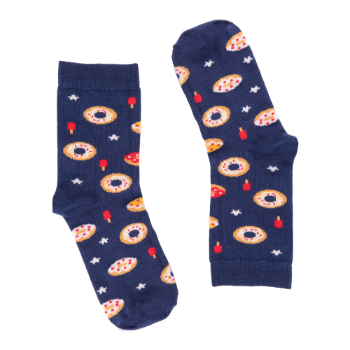 Dziecięce skarpety z kolekcji USA z donutami w rozmiarze 26-30